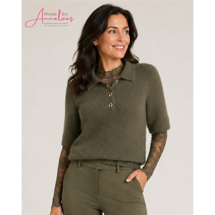 Lady Day Pullover polo Tesely Fluffy Deep Forest Lady Day Pullover polo Tesely Fluffy Deep Forest